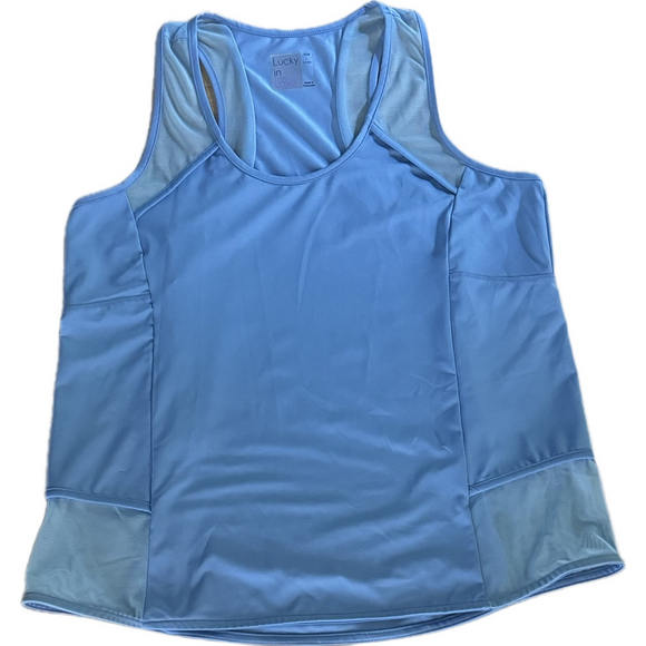 Lucky In Love Women's Blue Tank Top Scoop Neck Size Large - Picture 1 of 6